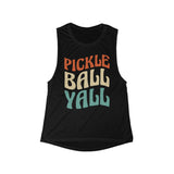 Pickleball Yall - Women's Flowy Scoop Muscle Tank