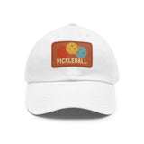 Pickleball Dad Hat with Leather Patch (Rectangle)