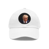 Trump Mugshot - Dad Hat with Leather Patch (Round)