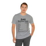 Dad - Nutrition Facts - Unisex Jersey Short Sleeve Tee
