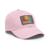Pickleball Dad Hat with Leather Patch (Rectangle)