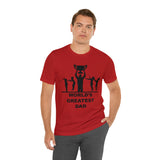 Worlds Greatest Dad Award with Fighting Kids - Unisex Jersey Short Sleeve Tee