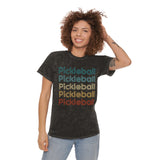 Pickleball (multicolor) - Unisex Mineral Wash T-Shirt
