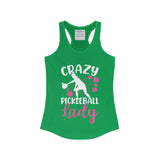 Crazy Pickleball Lady - Women's Ideal Racerback Tank