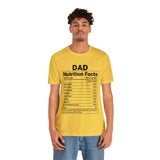 Dad - Nutrition Facts - Unisex Jersey Short Sleeve Tee