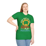 Stay out of the Kitchen - Play Pickelball - Unisex Softstyle T-Shirt