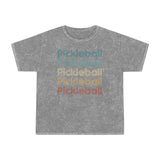 Pickleball (multicolor) - Unisex Mineral Wash T-Shirt