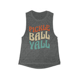 Pickleball Yall - Women's Flowy Scoop Muscle Tank