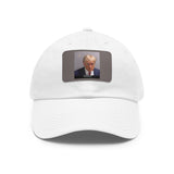Trump Mugshot - Dad Hat with Leather Patch (Rectangle)