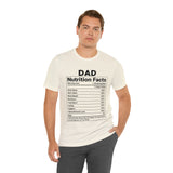 Dad - Nutrition Facts - Unisex Jersey Short Sleeve Tee