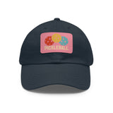 Pickleball Dad Hat with Leather Patch (Rectangle)