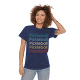 Pickleball (multicolor) - Unisex Mineral Wash T-Shirt