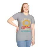 Stay out of the Kitchen - Play Pickelball - Unisex Softstyle T-Shirt