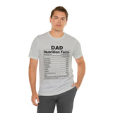 Dad - Nutrition Facts - Unisex Jersey Short Sleeve Tee