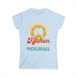 Stay out of the Kitchen - Play Pickleball - Women's Softstyle Tee