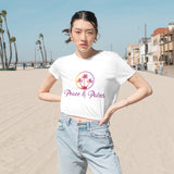 Peace & Palms - Women's Flowy Cropped Tee