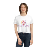 Peace & Palms - Women's Flowy Cropped Tee