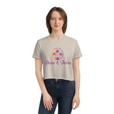 Peace & Palms - Women's Flowy Cropped Tee