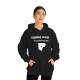 Cumming, Georgia: We're not just a funny name - Unisex Hooded Sweatshirt