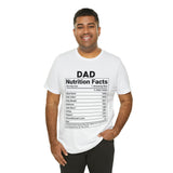 Dad - Nutrition Facts - Unisex Jersey Short Sleeve Tee
