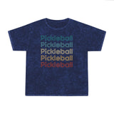 Pickleball (multicolor) - Unisex Mineral Wash T-Shirt